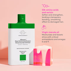 Drunk Elephant Silkamino shampoo ingredients featuring silk amino acids and virgin marula oil.