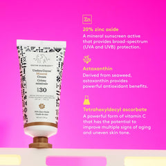 Drunk Elephant Umbra Cocoa on face ready for daily protection.