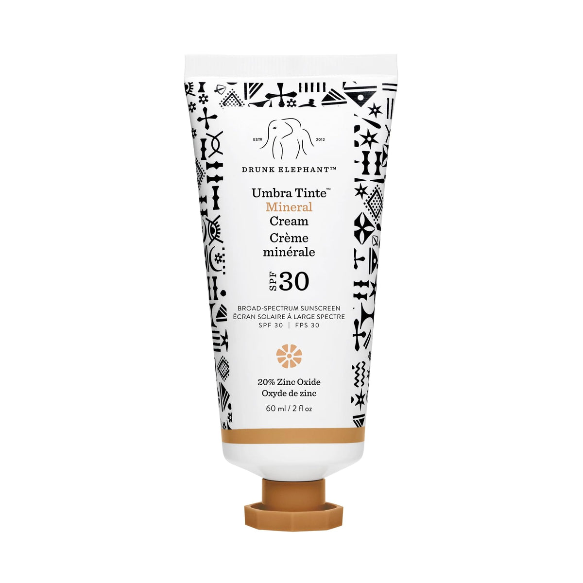 Drunk Elephant Umbra Tinte bottle closeup with SPF 30 for daily mineral protection