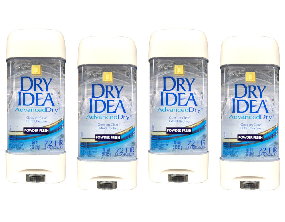 Dry Idea Advanced Dry Powder Fresh Gel application shows smooth glide for quick use.