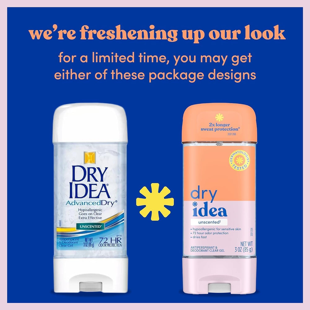 Dry Idea clear gel on skin highlights unobtrusive, transparent finish