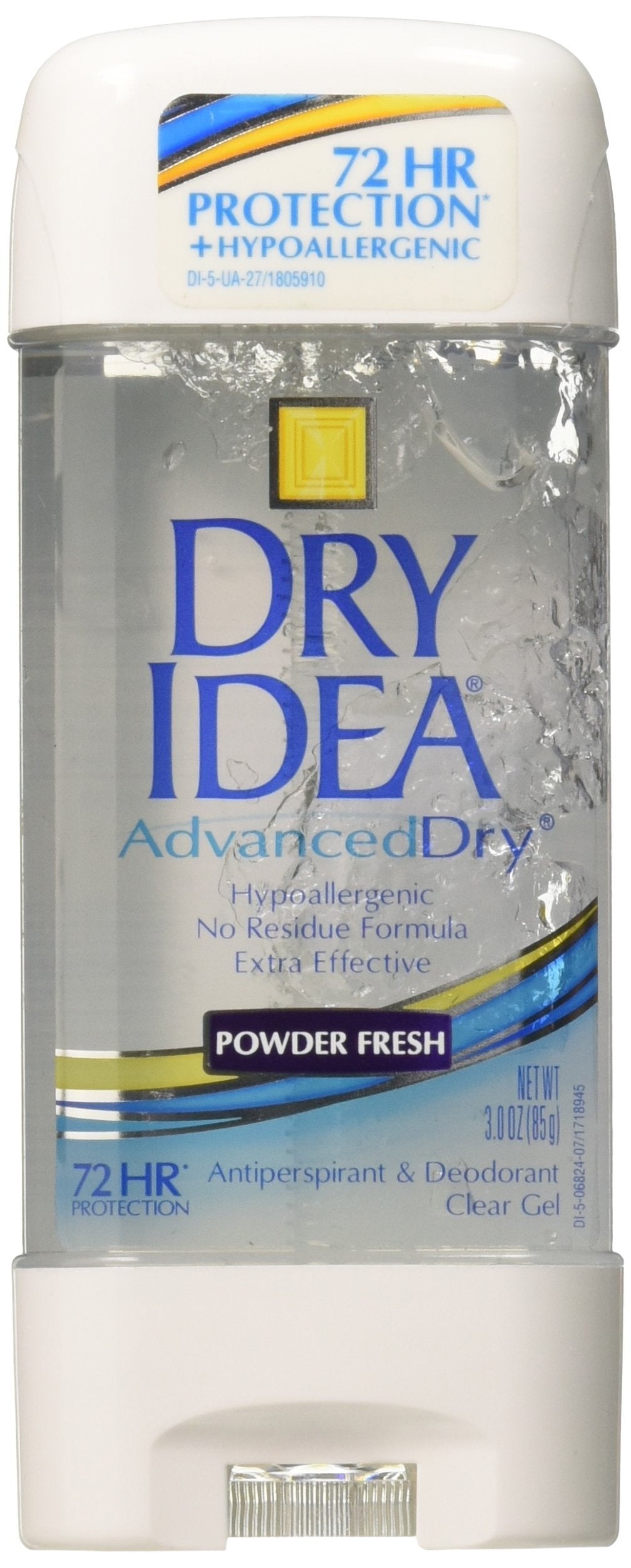 Dry Idea Clear Gel Antiperspirant Powder Fresh bottle with quick-dry formula