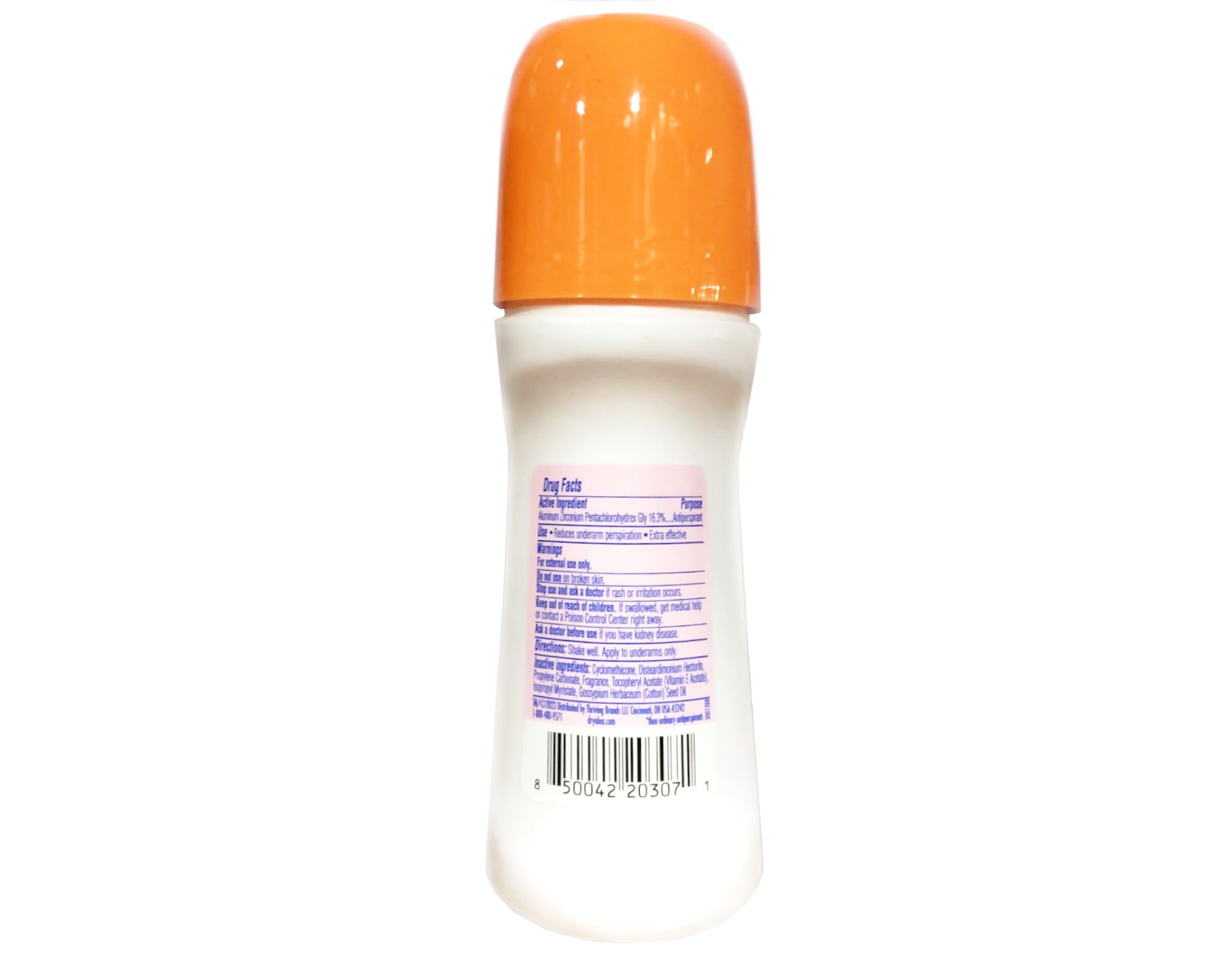 Dry Idea Fresh Linen roll-on applying to underarm for fast protection.