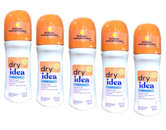 Dry Idea Fresh Linen roll-on bottle front for all-day freshness.