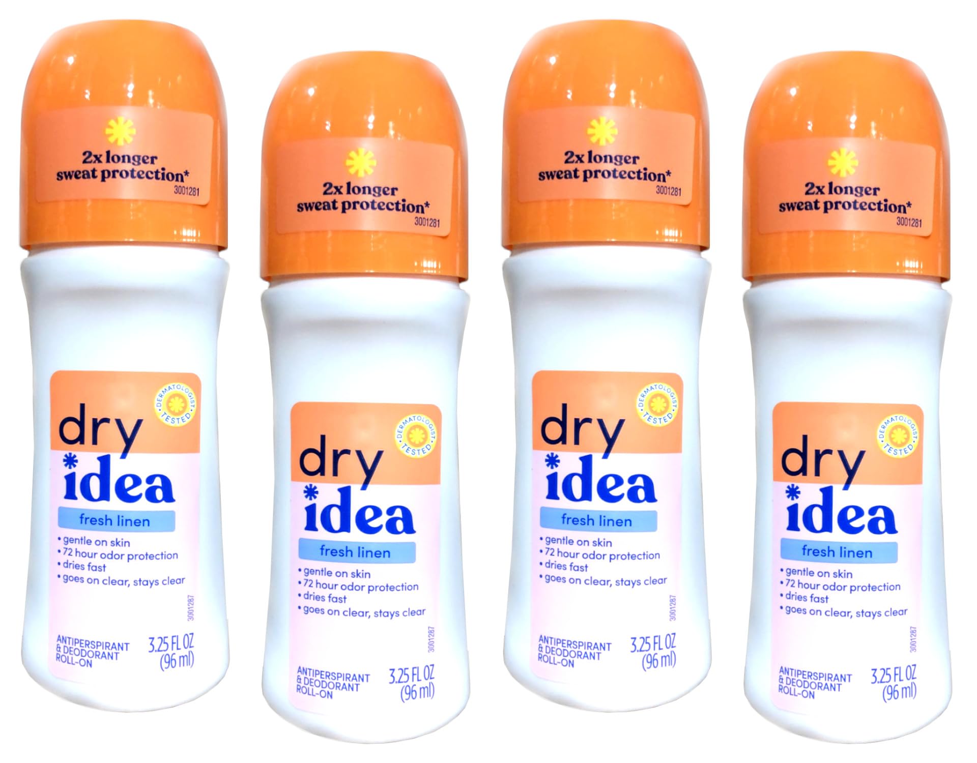 Dry Idea Fresh Linen roll-on bottle ready for long-lasting daily freshness.