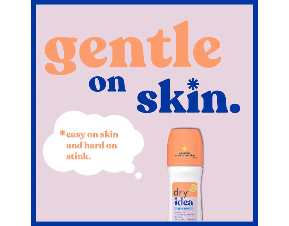 Dry Idea Fresh Linen roll-on travel kit for easy carry-on refreshment.