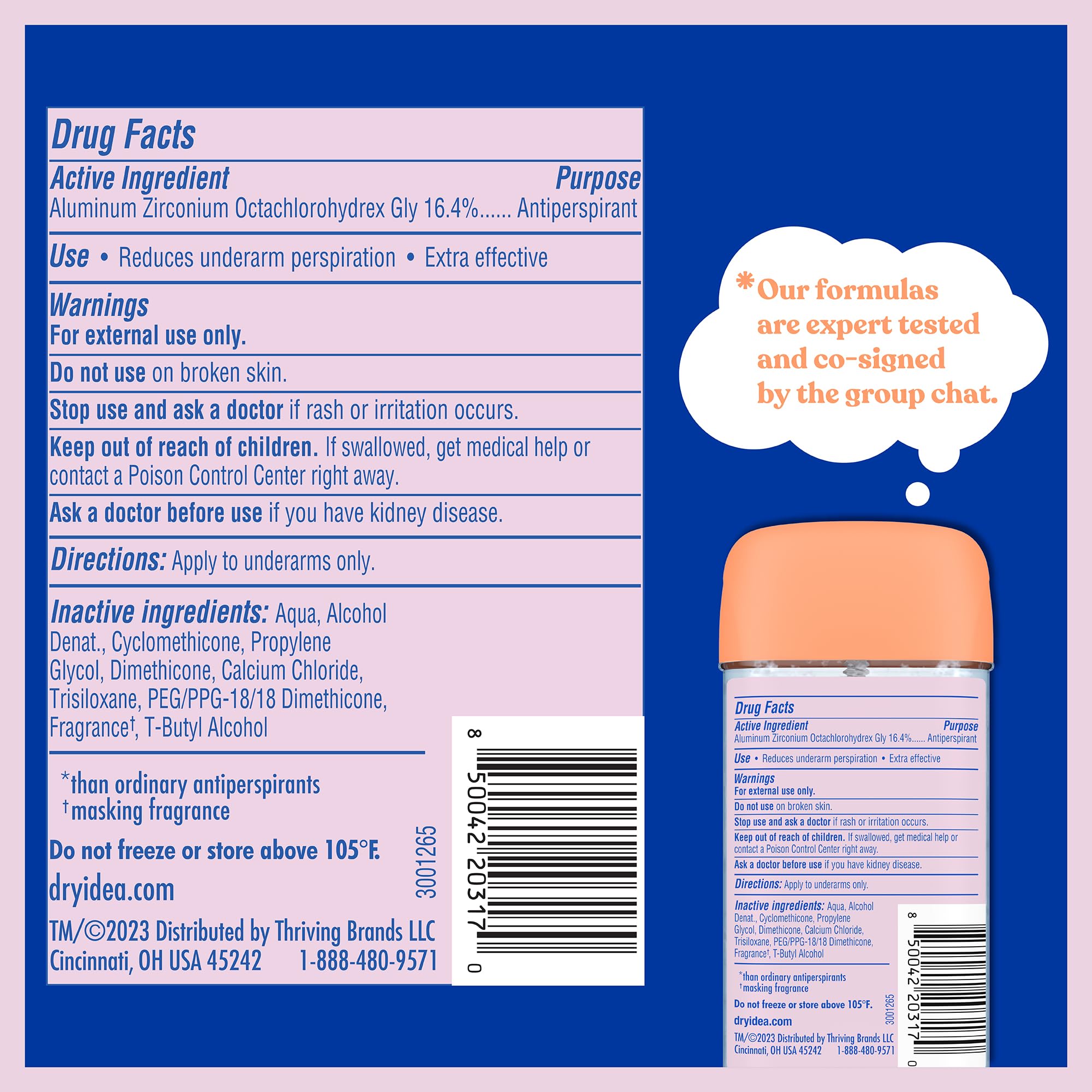 Fast-drying gel deodorant for on-the-go use by Dry Idea