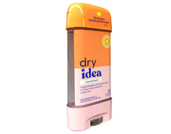 Dry Idea packaging highlights unscented, hypoallergenic formula.