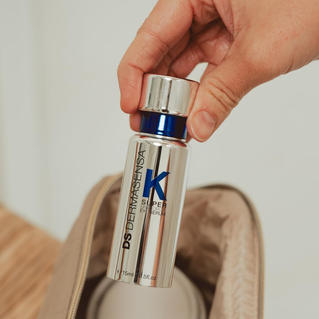 DS Dermasensa K Super Eye Serum hands applying serum during routine