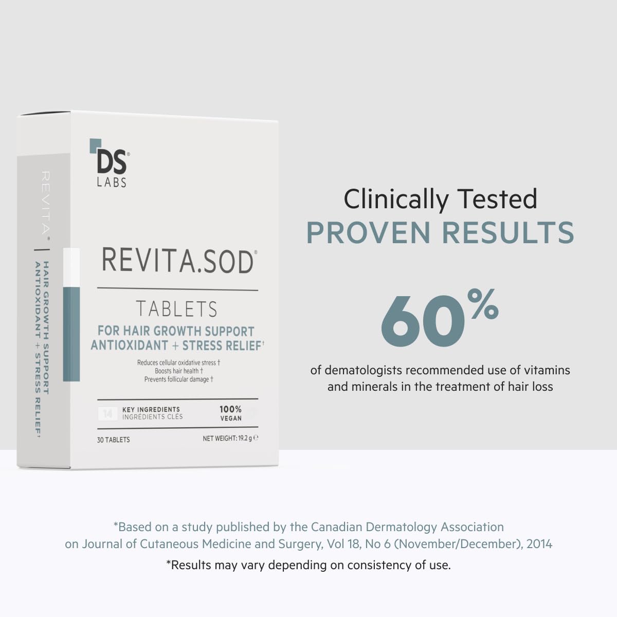 DS Laboratories Revita.SOD bottle beside night routine suggests evening intake