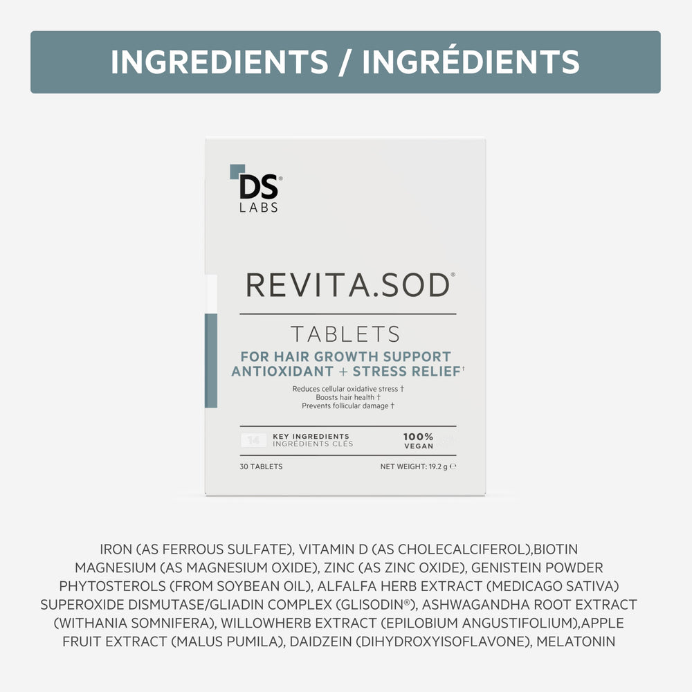 Revita.SOD and regimen pairing visual suggests integrated scalp care