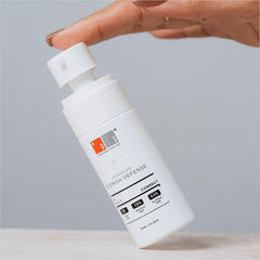 DS Laboratories blemish defense serum texture on skin highlights light, non-greasy finish