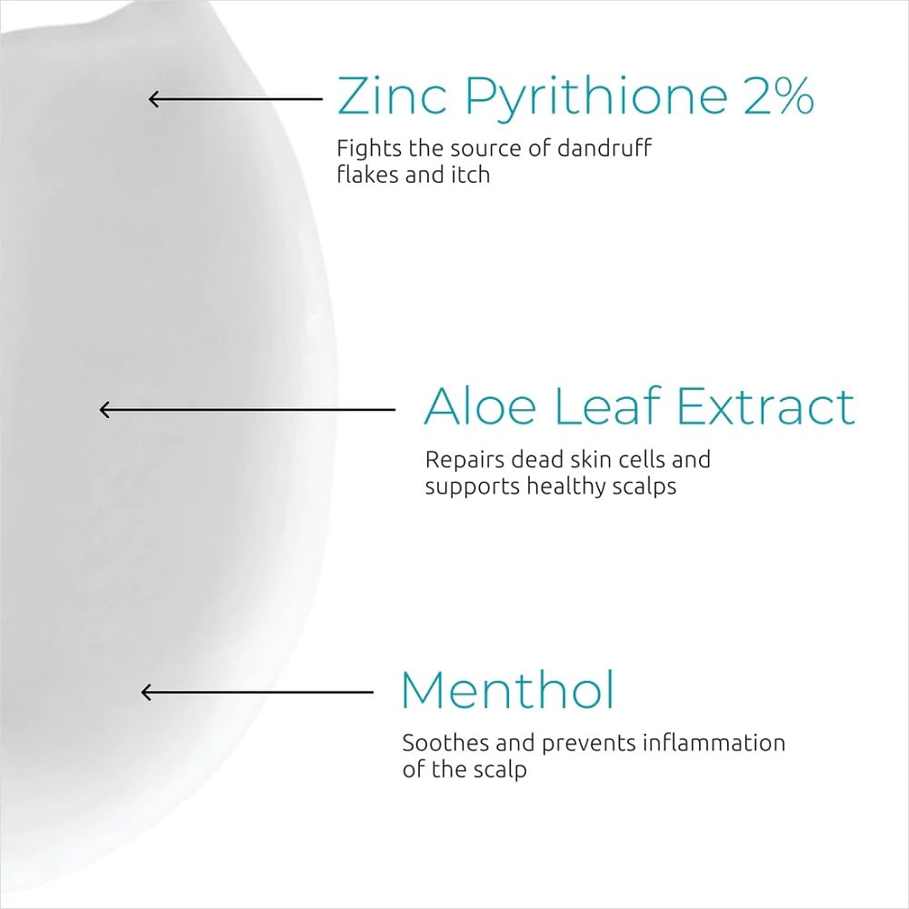DS Labs Dandrene aloe vera keratin blend close-up highlighting soothing hydration.