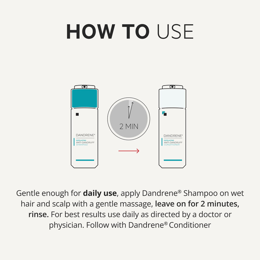 DS Labs Dandrene color-safe bottle illustrates safe use on color-treated hair