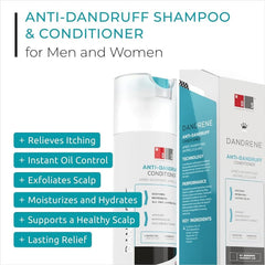 DS Labs Dandrene conditioner bottle providing moisture and detangling for smooth hair.