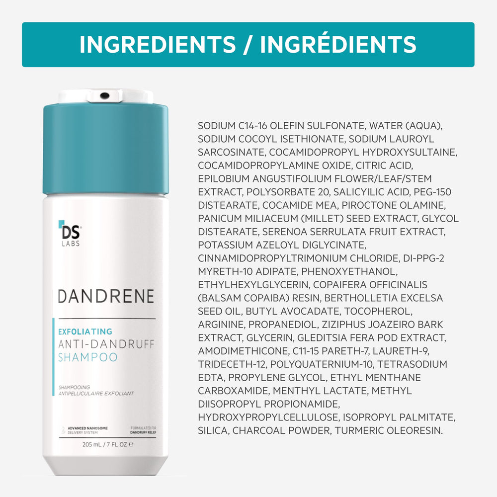DS Labs Dandrene detangled, soft hair finish after use.