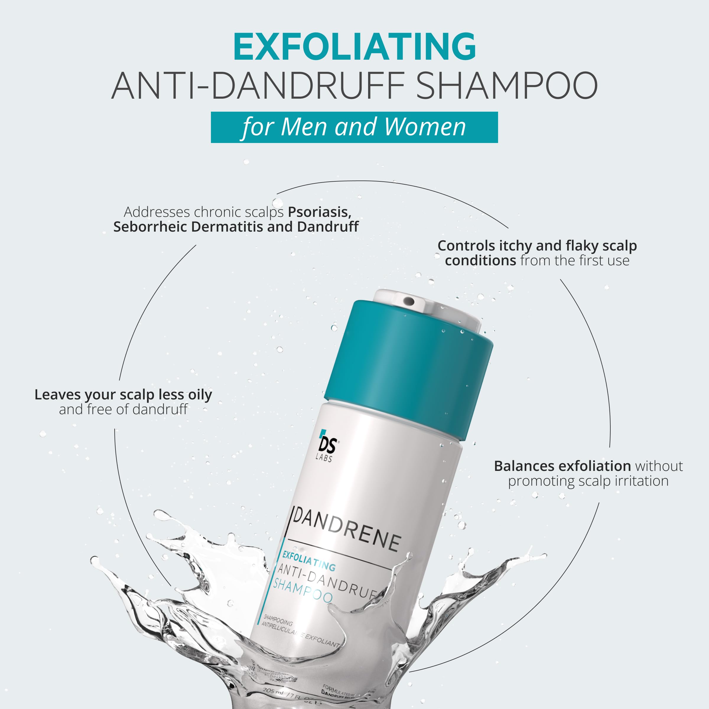 DS Labs Dandrene exfoliating action demonstrates buildup removal