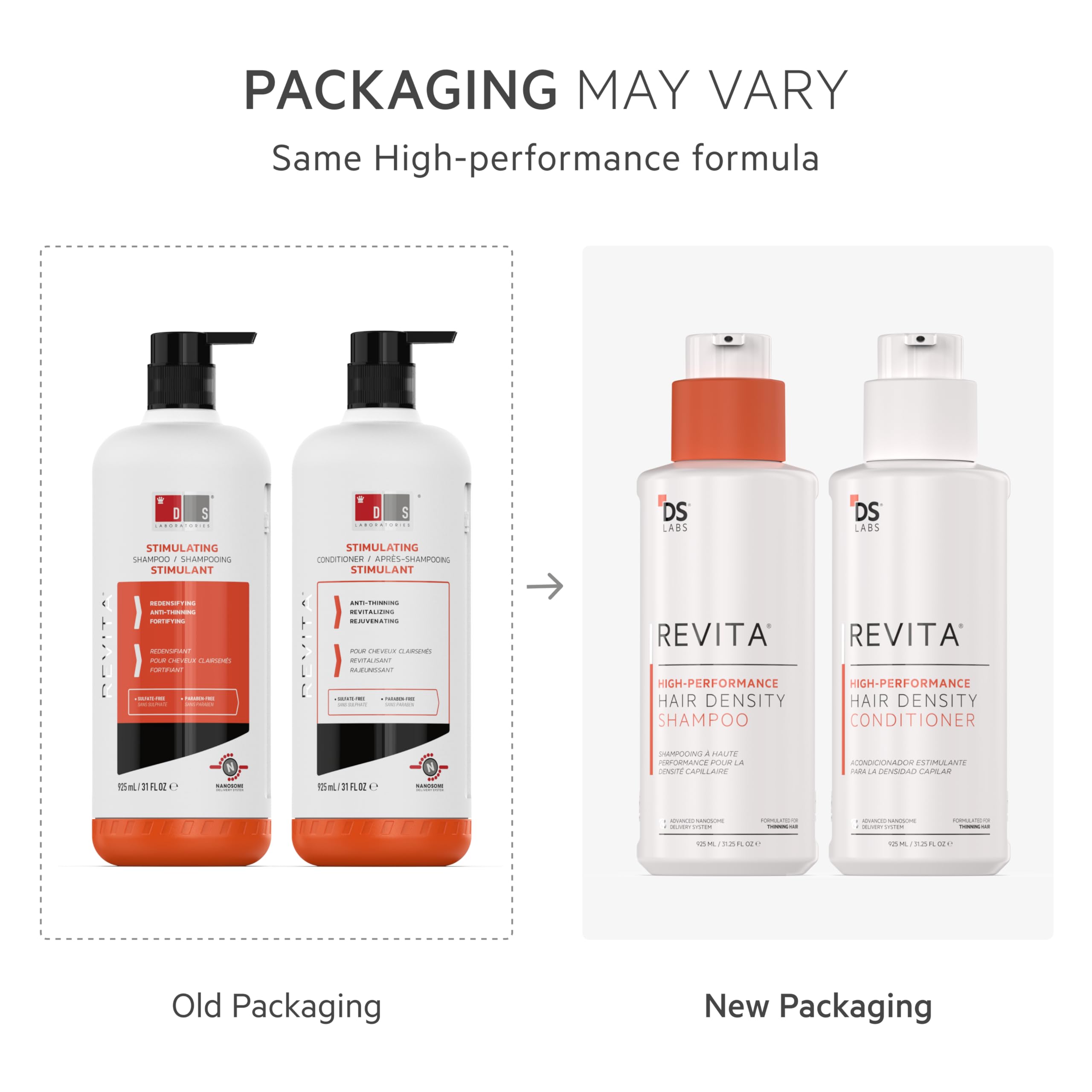 DS Laboratories Revita conditioner bottle highlights smooth conditioning for touchable, lightweight volume.
