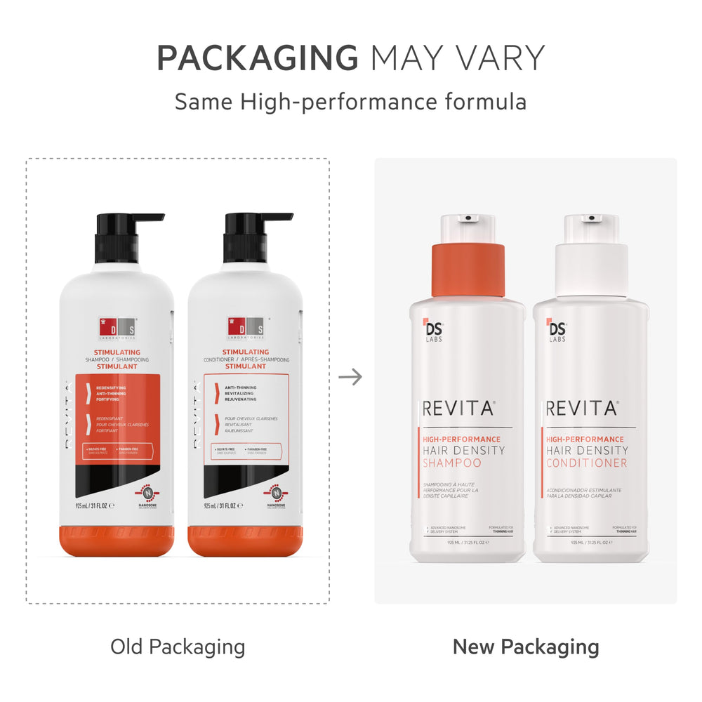 DS Laboratories Revita conditioner bottle highlights smooth conditioning for touchable, lightweight volume.