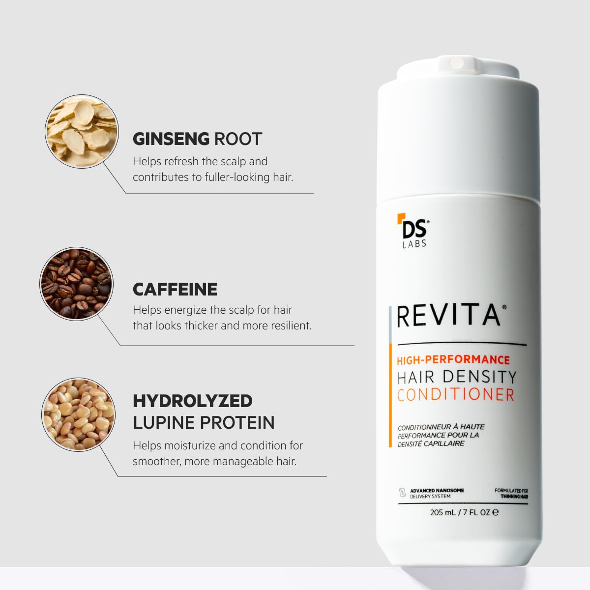 DS Laboratories Revita Conditioner dispensing pump shown for easy application