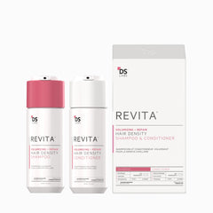 DS Labs Revita shampoo bottle demonstrates weightless lift for fine hair