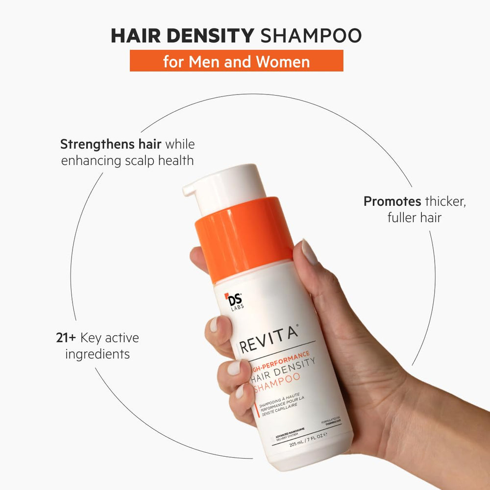 DS Laboratories Revita shampoo lather on scalp image shows lightweight cleansing