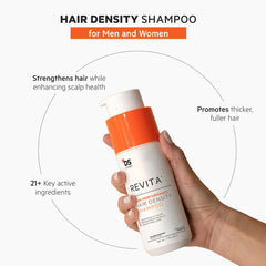DS Laboratories Revita shampoo lather on scalp image shows lightweight cleansing