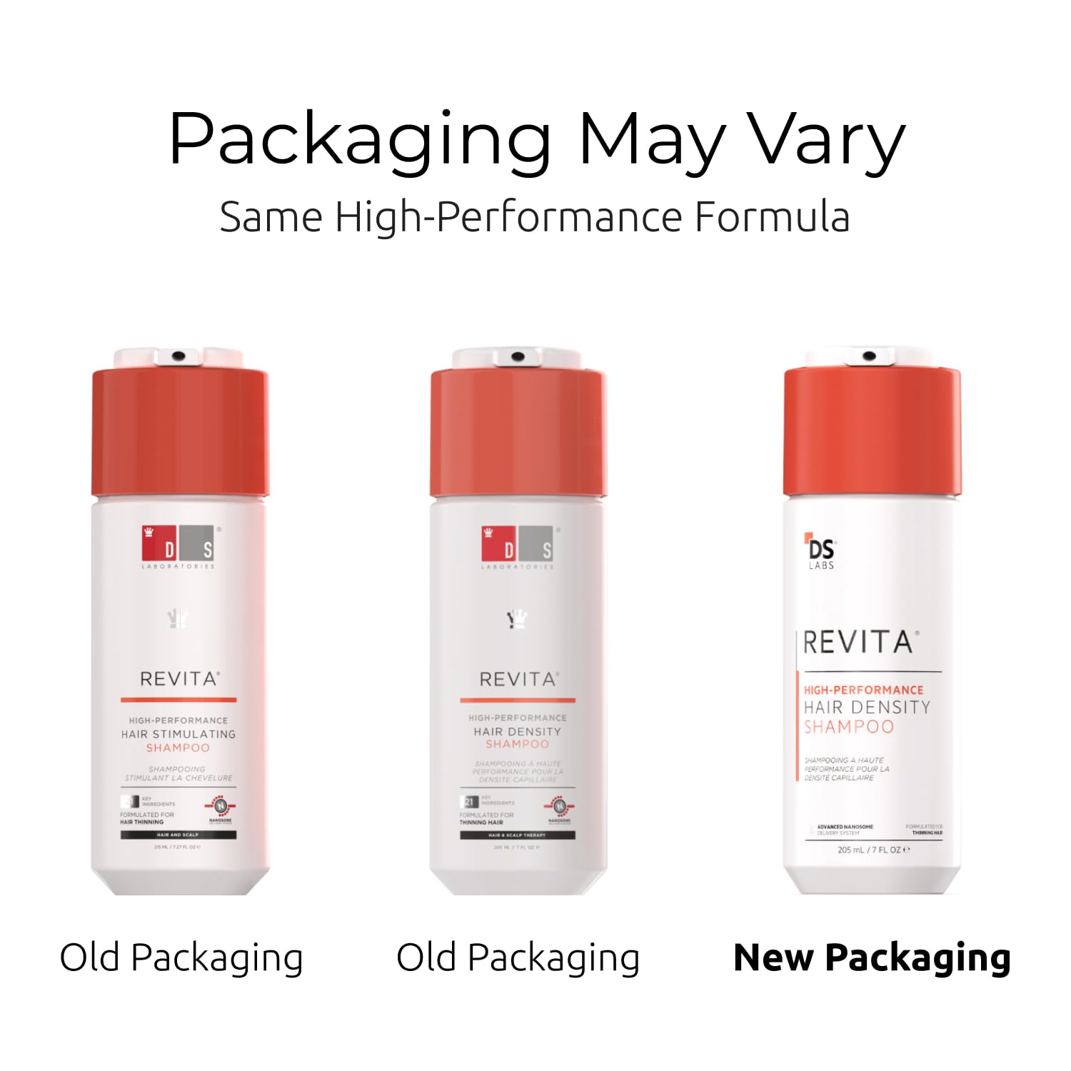 Revita Shampoo pours into hand, offering a lightweight cleanse for fuller-looking hair.