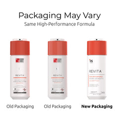 Revita Shampoo pours into hand, offering a lightweight cleanse for fuller-looking hair.