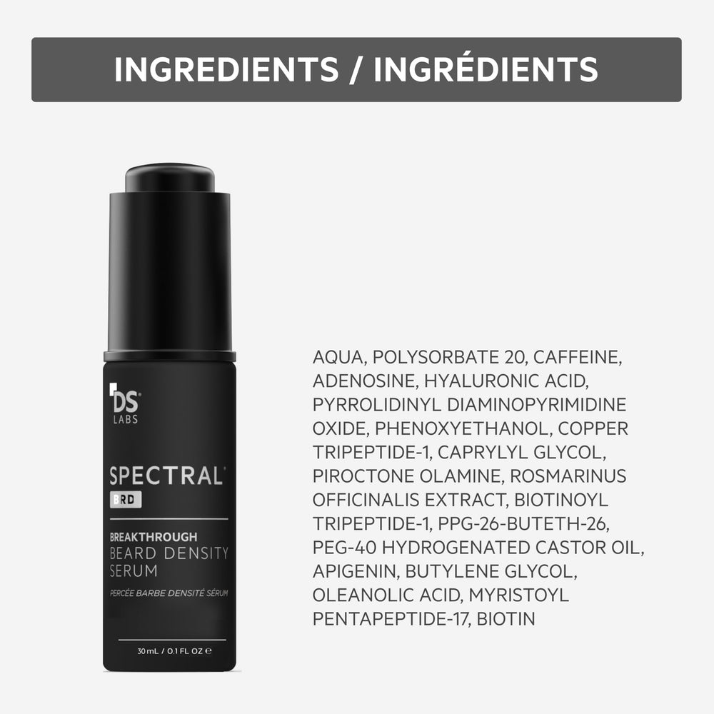 DS Labs Spectral.BRD hydration for skin and hair supports comfortable beard care.