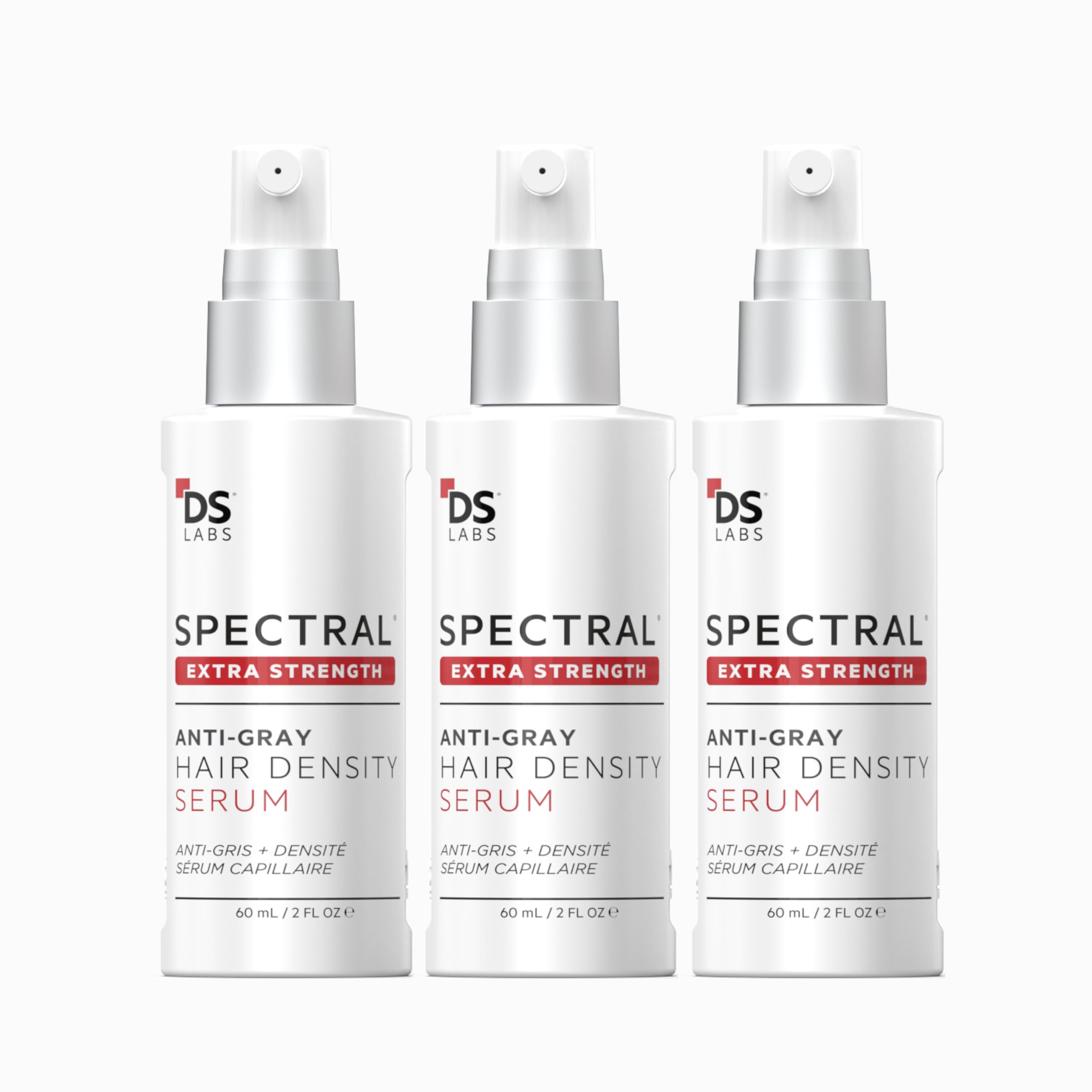 DS Laboratories Spectral Extra Strength Hair Density Serum bottle front for fuller-looking hair