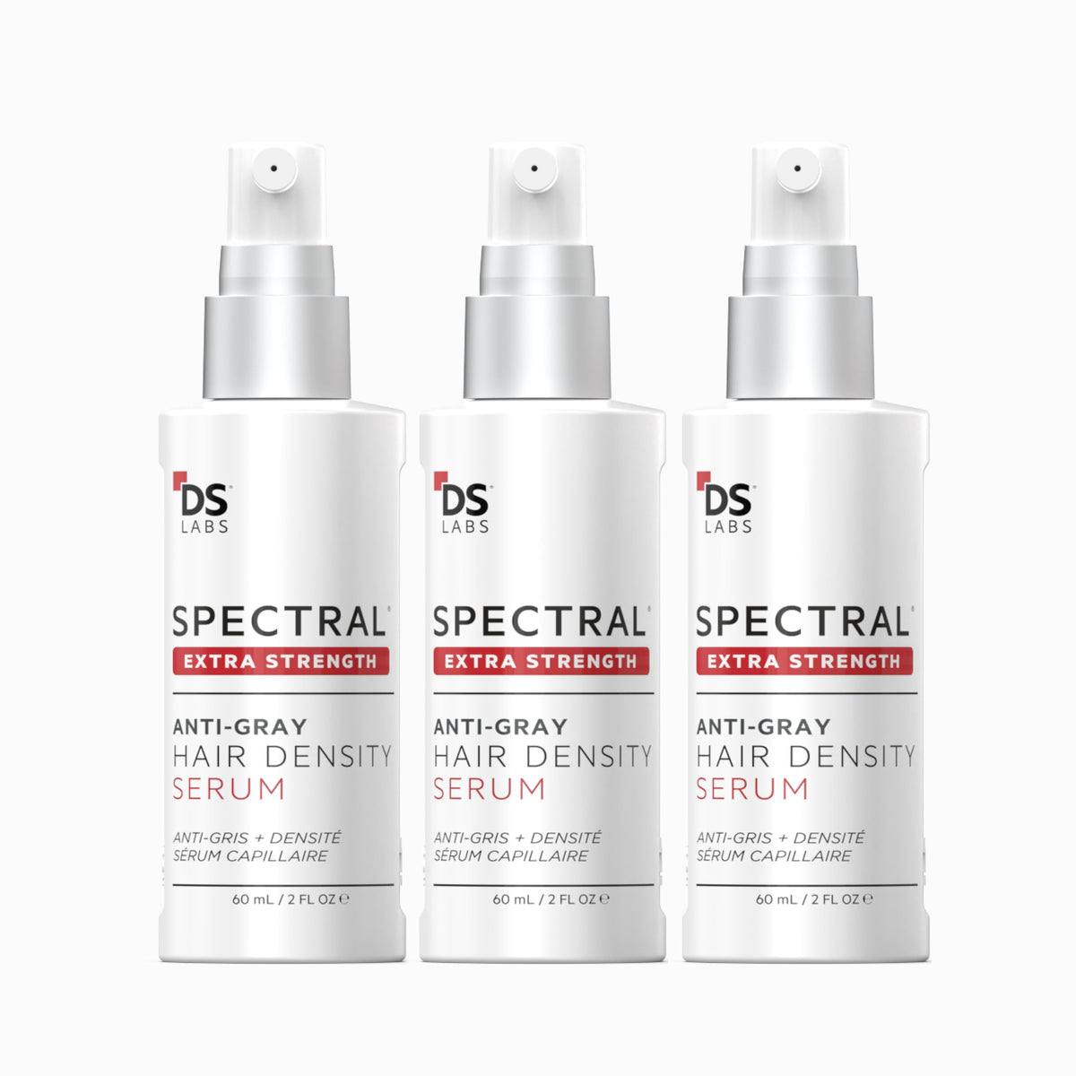 DS Laboratories Spectral Extra Strength Hair Density Serum bottle front for fuller-looking hair