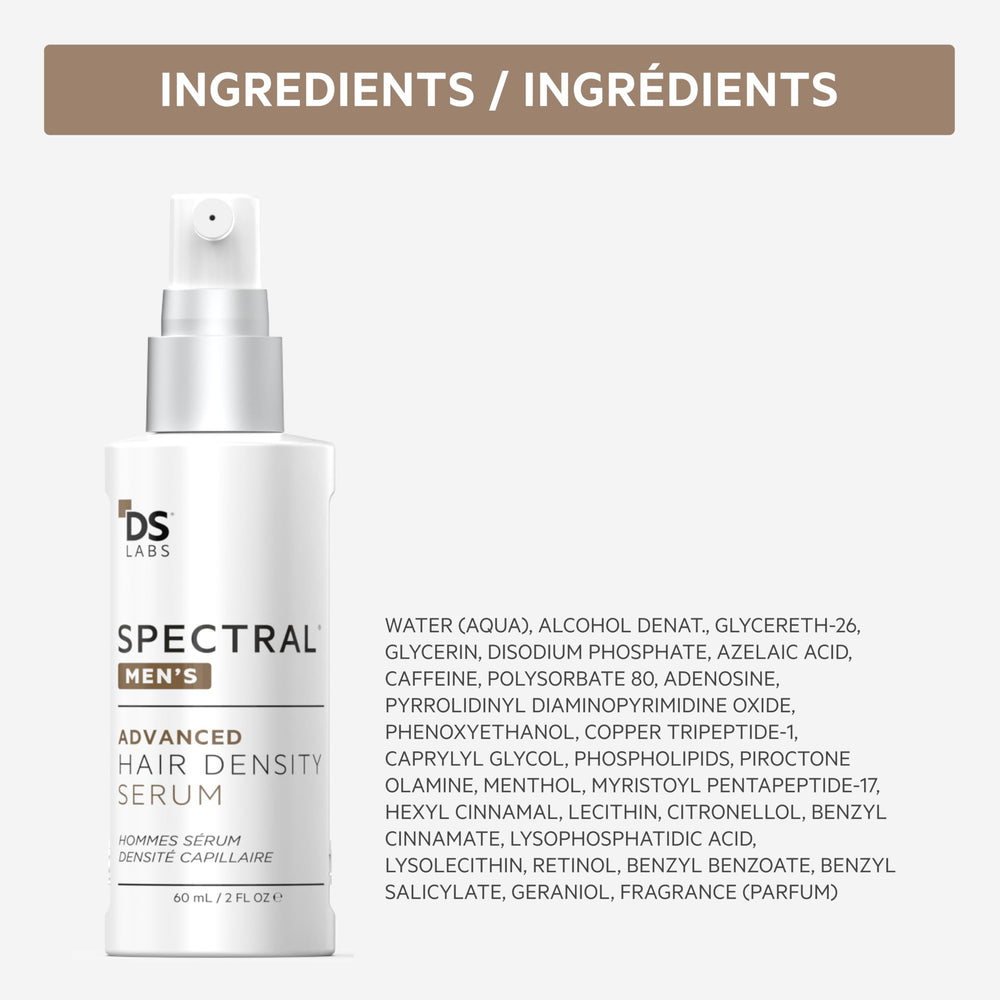 DS Labs Spectral Men’s Hair Density Serum being applied to scalp with precision