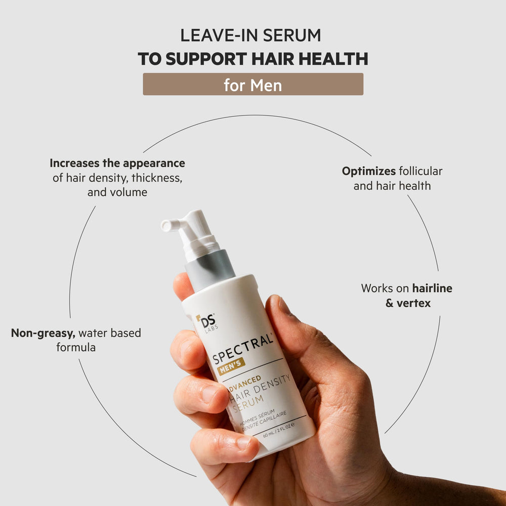 DS Laboratories Spectral serum fast-absorbing texture pictured on scalp
