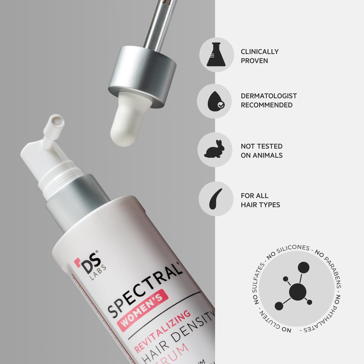 Packaging box with DS Laboratories branding and model-ready label.