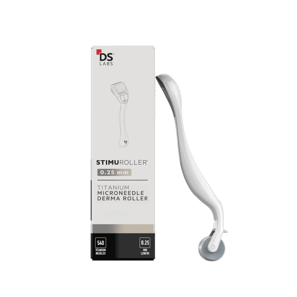 DS Labs StimuROLLER with 0.25mm needles for gentle scalp stimulation and circulation.