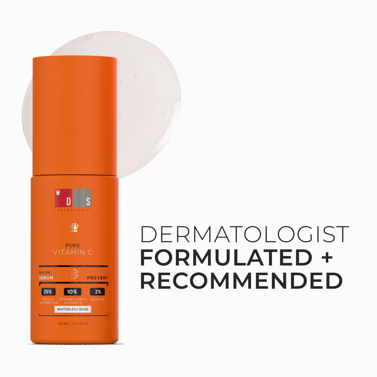 DS Laboratories Vitamin C Serum being applied to clean skin during daily routine.