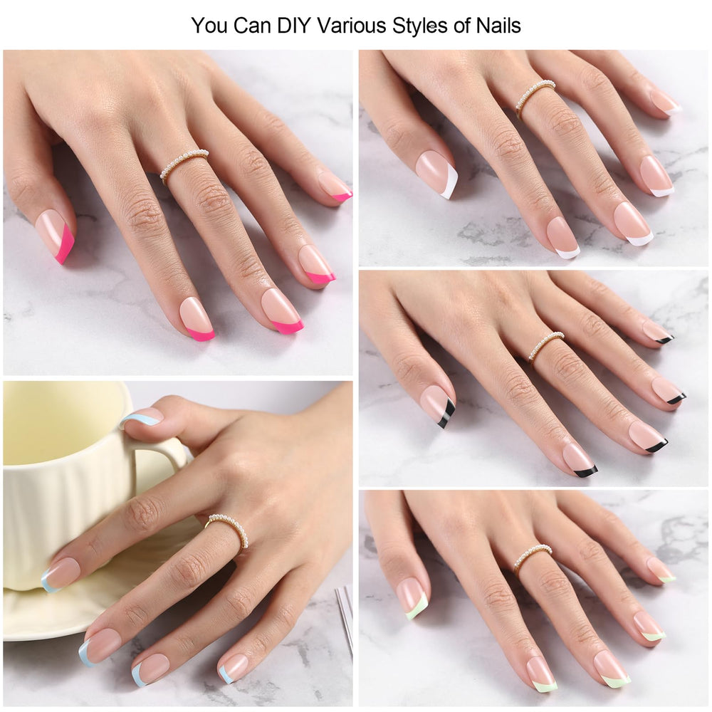 Dsixnails 150-piece nail tips set with 15 sizes for precise DIY fitting