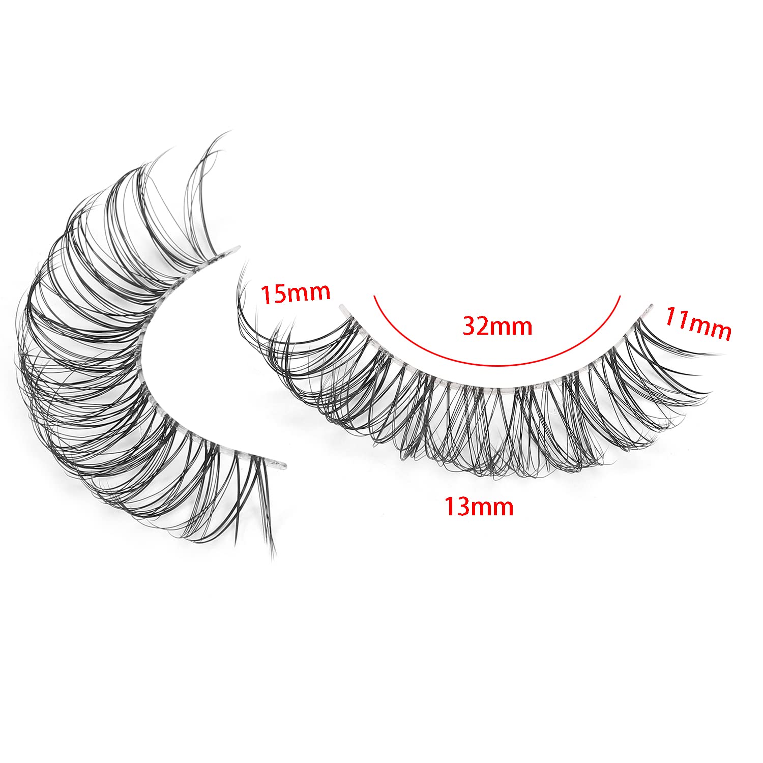 DSLONG Russian strip clear band lashes enable quick even wear.