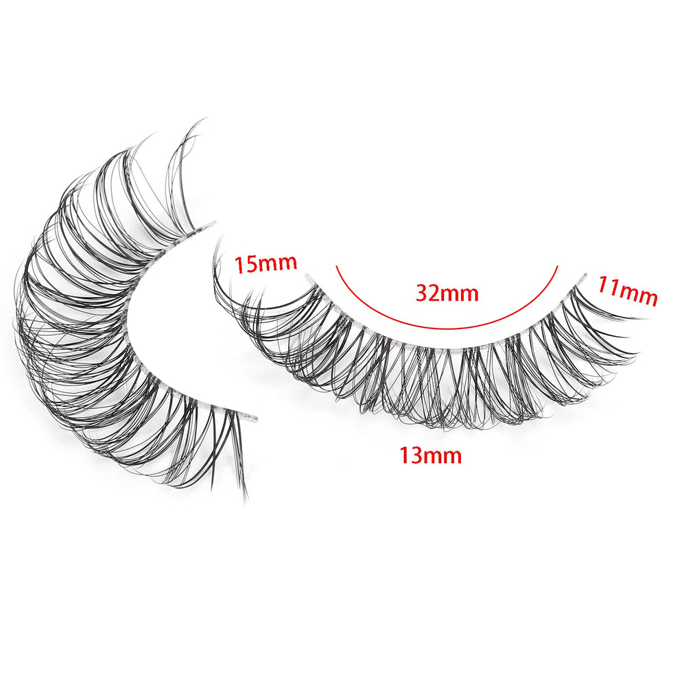 DSLONG Russian strip clear band lashes enable quick even wear.