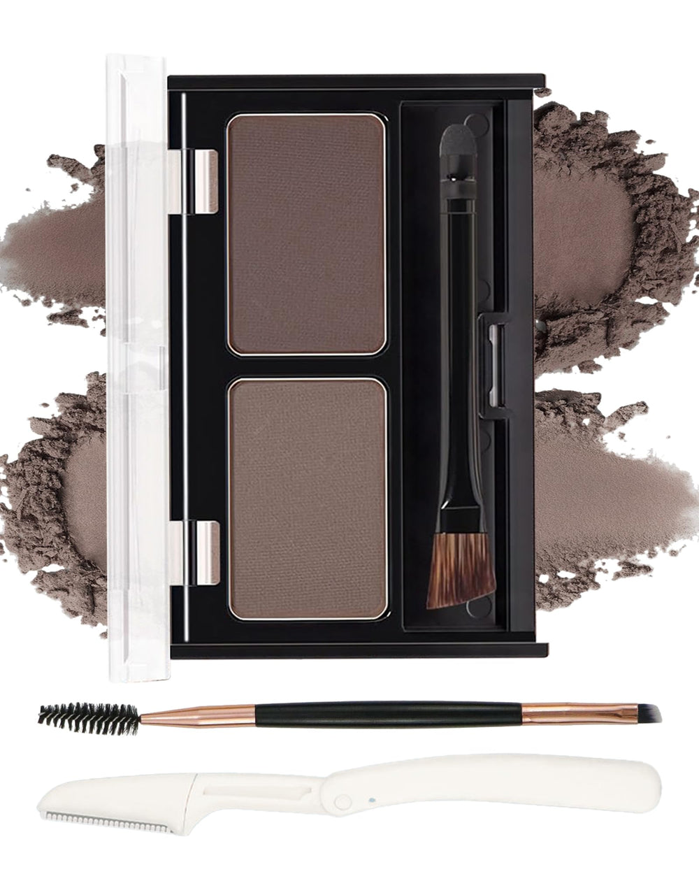 DuaTana eyebrow powder kit with two colors for versatile shading and definition.