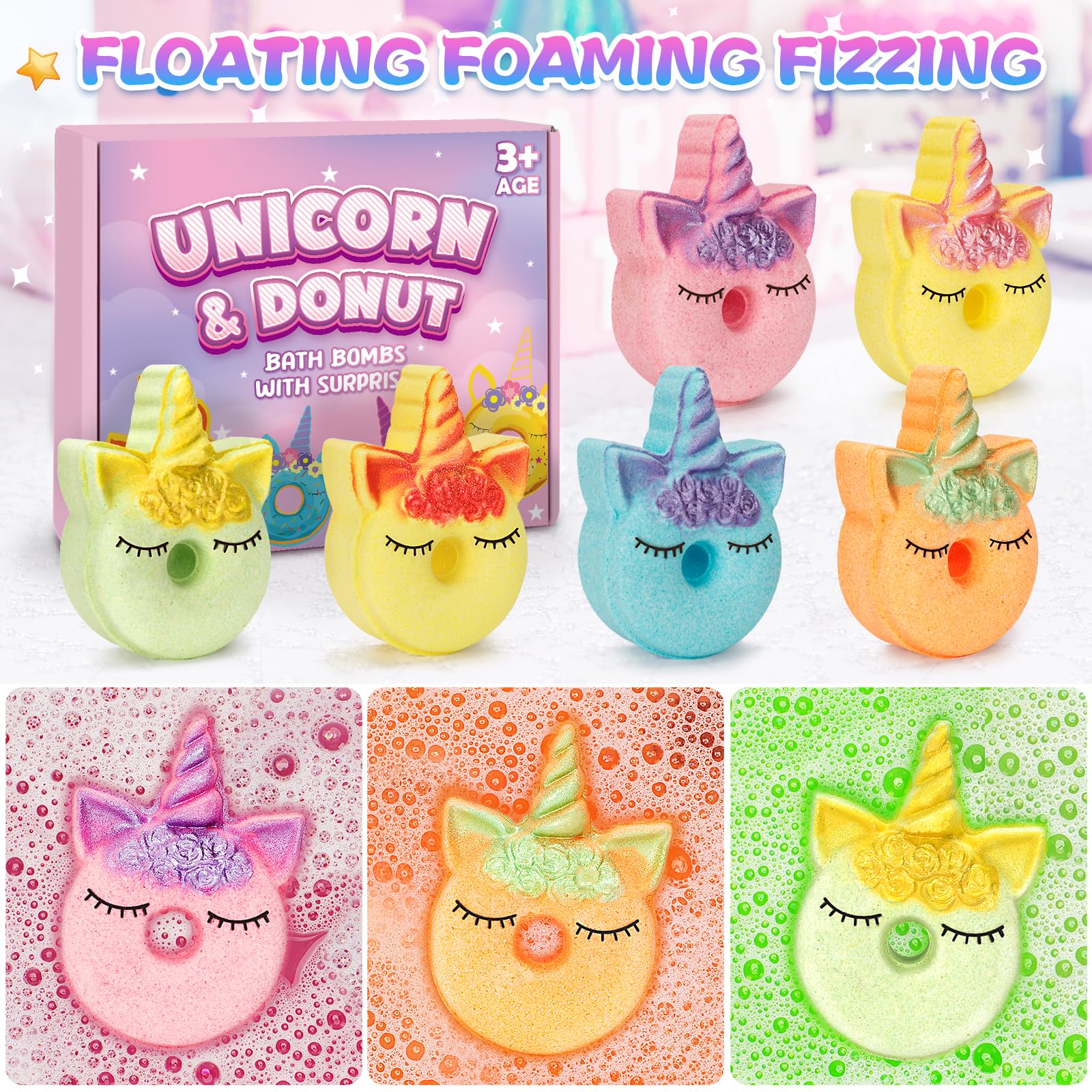 Duchong bath bomb reveals a surprise toy inside for kids.