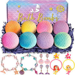 Duchong Mermaid bath bombs in gift box perfect for a playful kids' bath time gift.