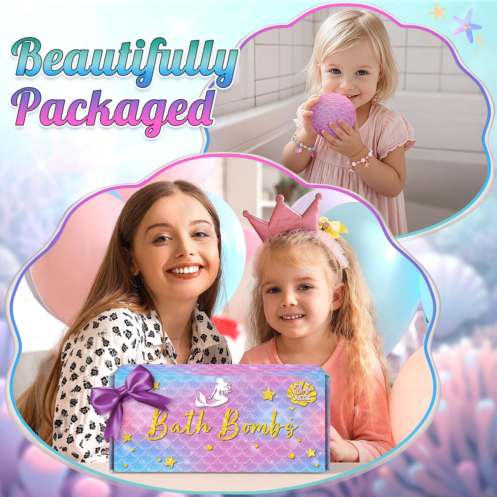 Duchong Mermaid bath bombs apple scent brings cheerful fruity vibes to baths.