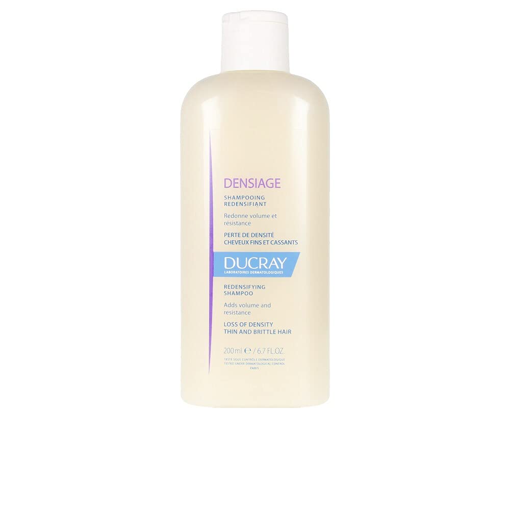 Ducray Densiage bottle—redensifying shampoo for stronger, denser hair