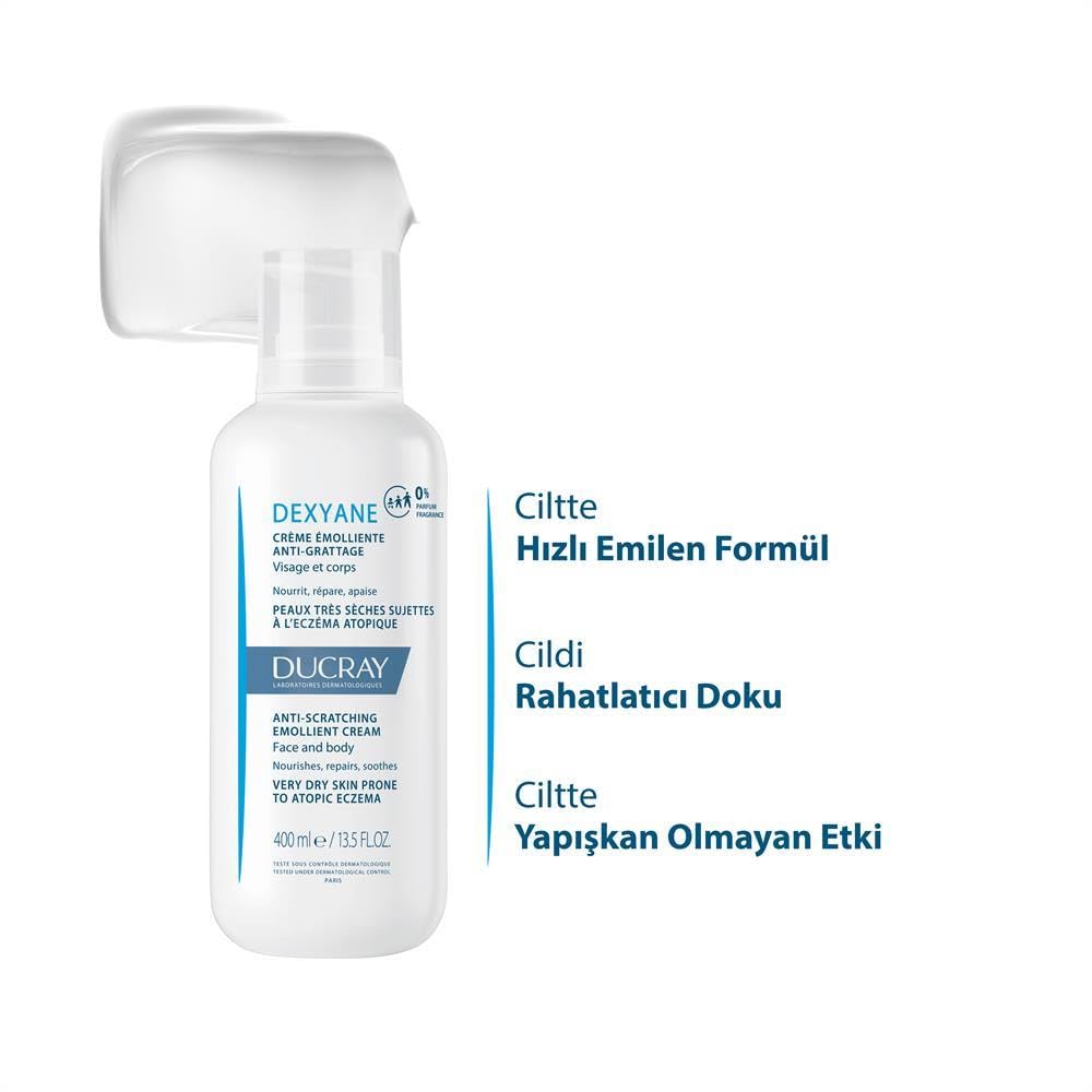 Applying Dexyane Cream to a dry area for skin comfort.