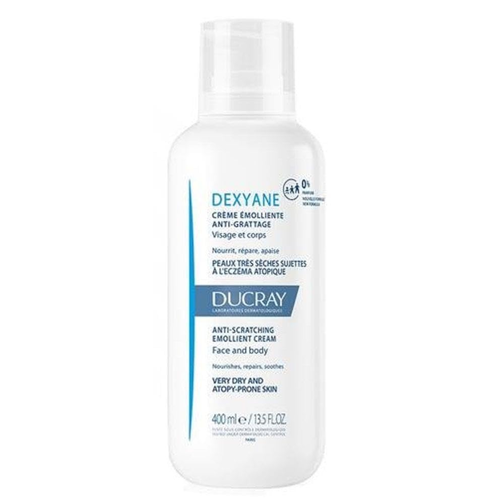 Ducray Dexyane Emollient Cream bottle for daily skin comfort.