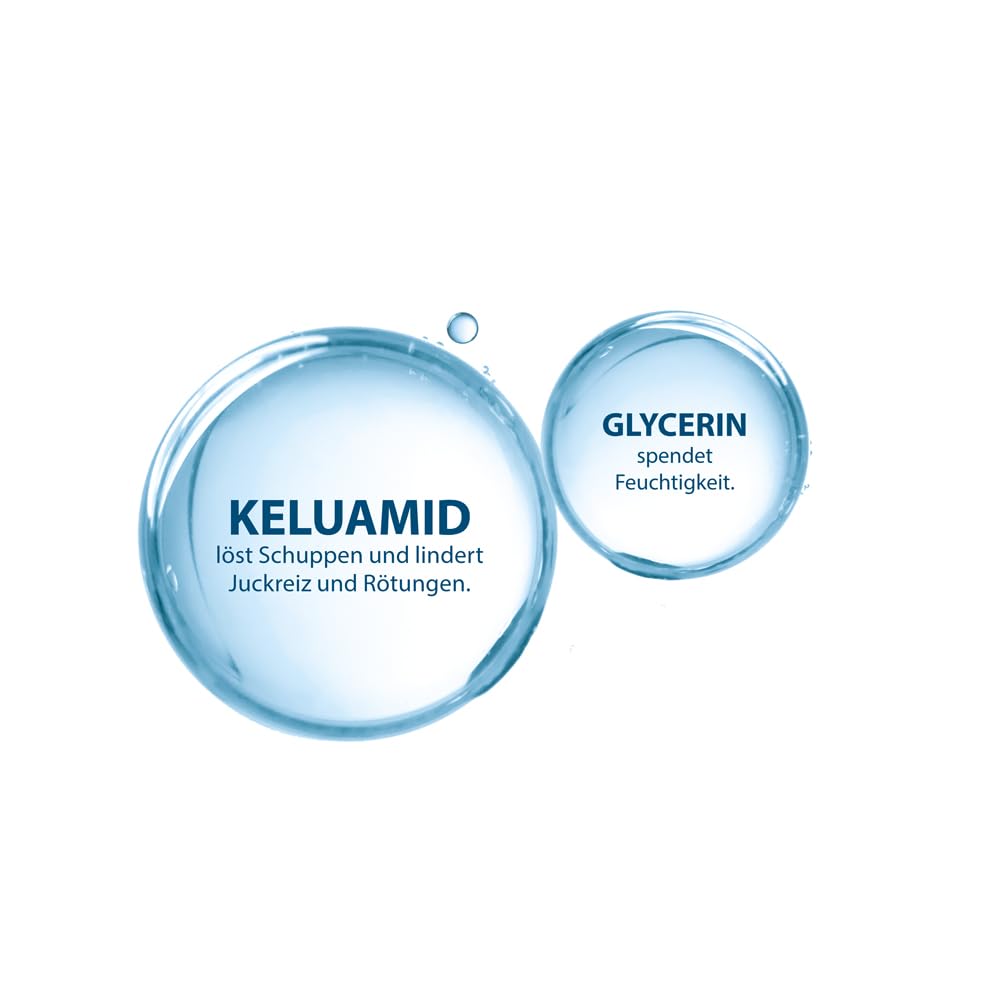 Ducray Kelual Emulsion ingredients highlighting keratolytic and hydrating components.
