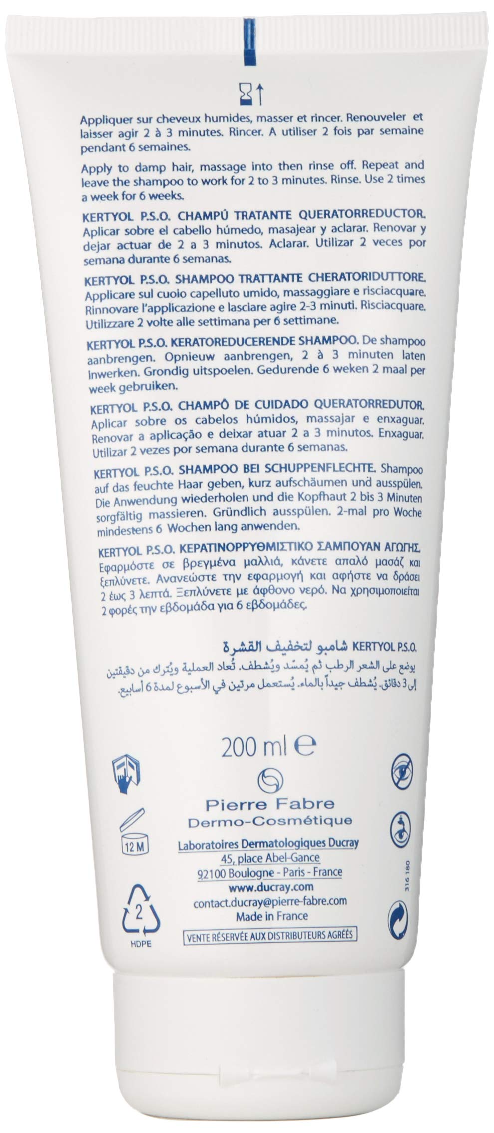 Creamy lather from Ducray Kertyol PSO shampoo on hand