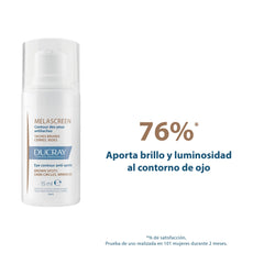 Ducray Melascreen Eye Contour packaging emphasizes a fragrance-free formula.